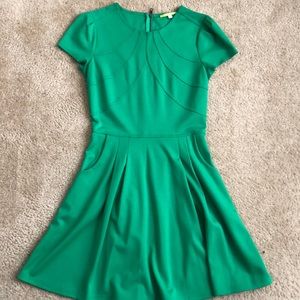 Solid green dress